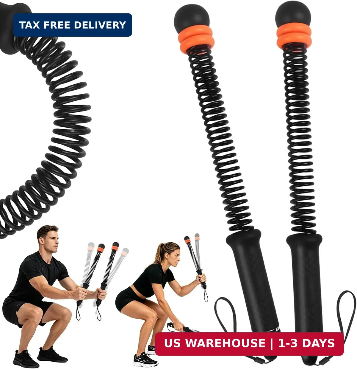 Adjustable Weighted Battle Ropes for Home Gym HIIT Workout - Cordless Fitness Rope