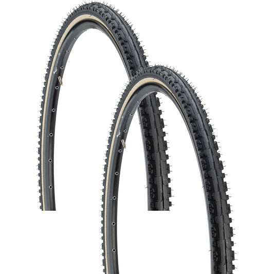 2 Pack Bicycle Tires 700 x 38 Clincher Wire Bead Off-Road & Touring