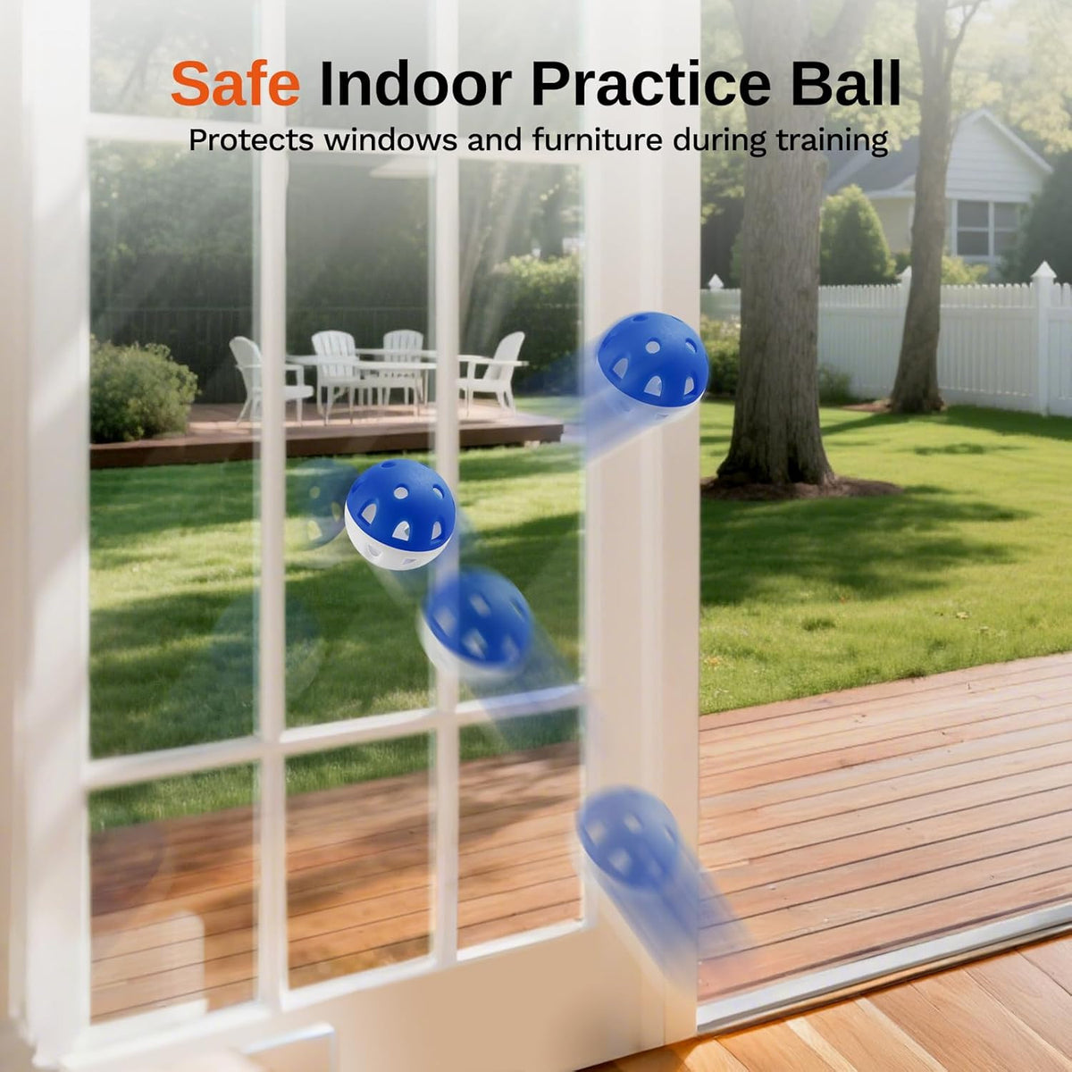 Practice Golf Balls 20 Pack High Visibility Indoor Outdoor Wear-Resistant