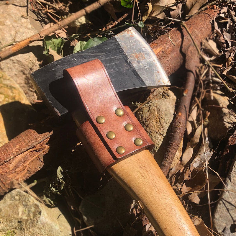 Leather Axe Holster Tool Belt Pouch for Hunting & Camping Gear