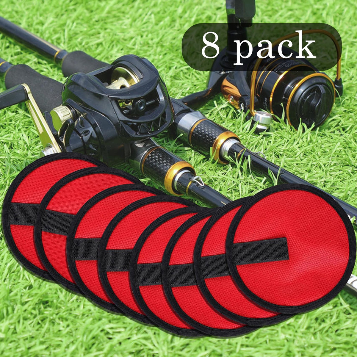 Fishing Lure Covers and Rod Sleeve Set - 8 Pack, Heavy-Duty Tackle Protection