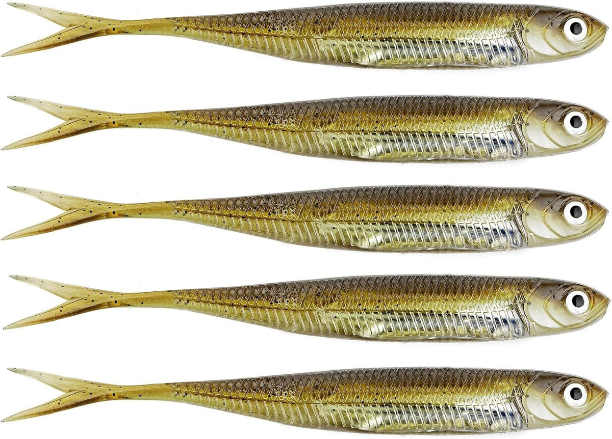 5X Soft Plastic Swimbaits Paddle Tail Shad Fishing Lures for Bass and Trout