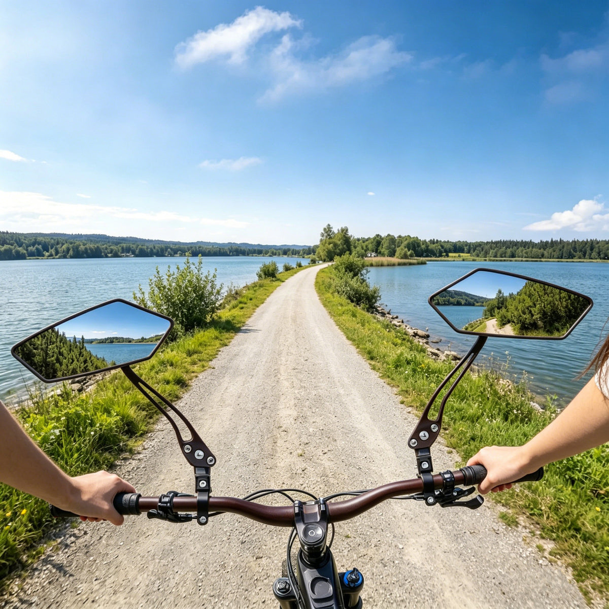 HD Bike Mirrors - 360° Adjustable Rear View Bicycle Handlebar Mirrors