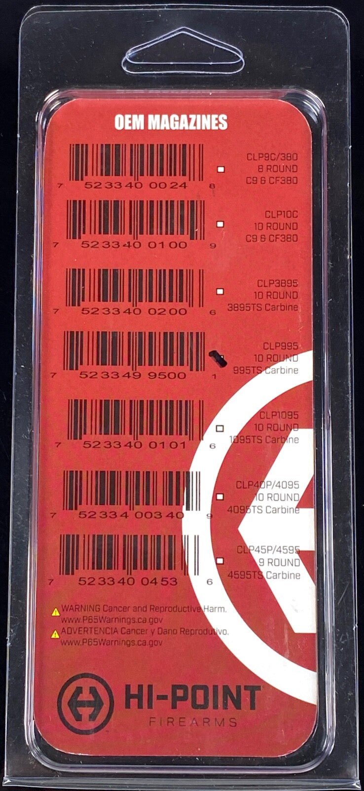 Hi-Point 995TS 9mm Blued Steel Magazine 10-Round Fits Rifles
