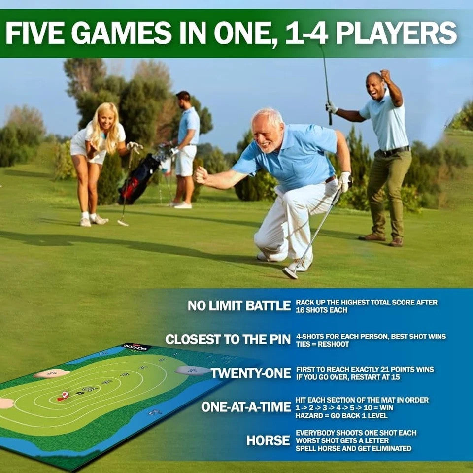 Golf Chipping Game 4x6 Ft Chip Off Challenge & Stick Game - BYOC