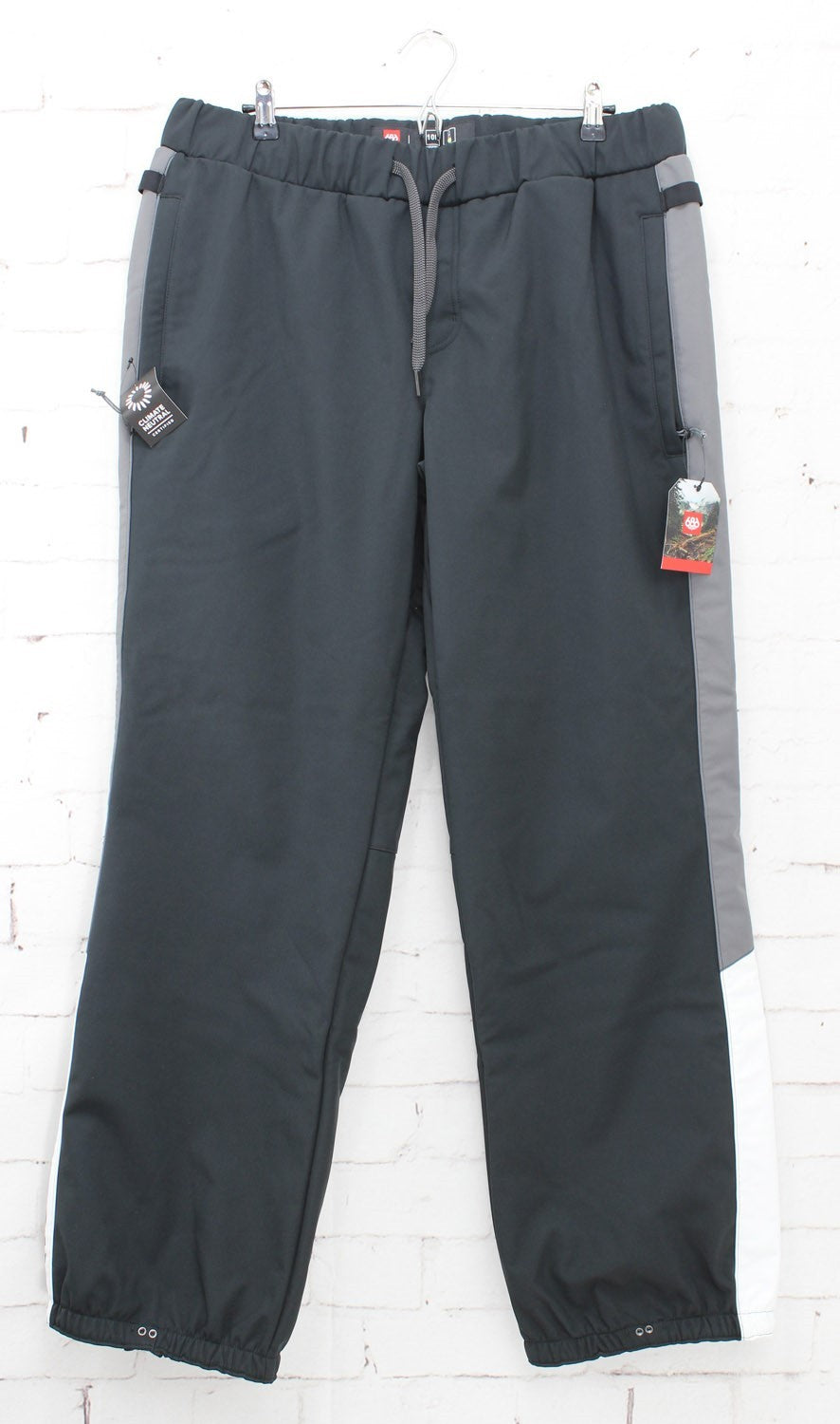 686 Waterproof Softshell Snowboard Track Pants - Men's Large Black
