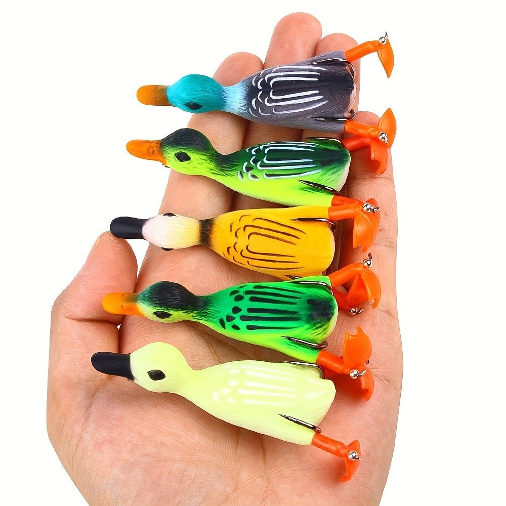 10pcs Topwater Duck & Frog Fishing Lure Set - Realistic Wobblers for Freshwater
