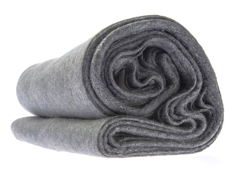 Outdoor Wool Blanket 51x80 Inch Camping & Survival Warm Cover Grey