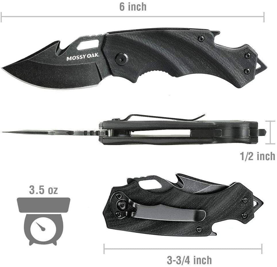 EDC Folding Pocket Knife with Bottle Opener and Glass Breaker, 3CR13 Steel