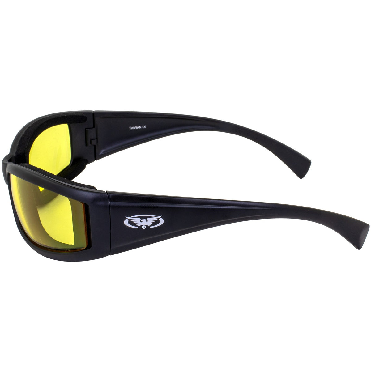 Photochromic Motorcycle Sunglasses with Anti-Fog Padded Frames Yellow & Smoke Lenses