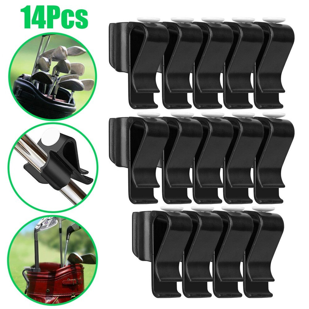 14-Pack Golf Club Organizer Clips Putter Bag Holder Iron Driver Protector