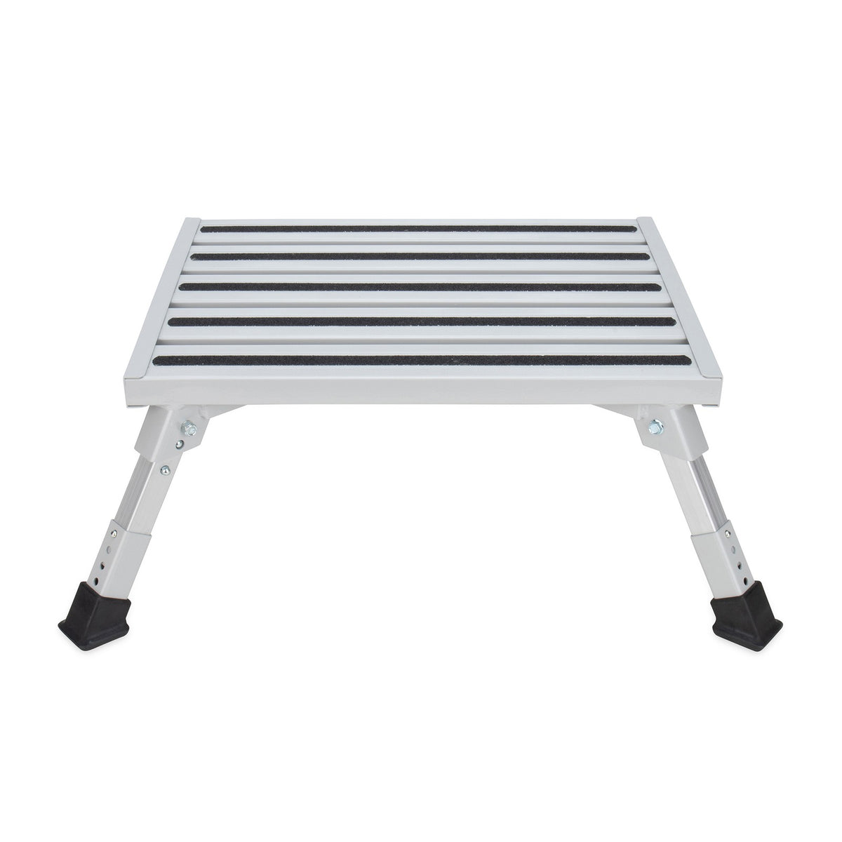 Adjustable Aluminum Step Stool for RV and Home Use - Foldable, Non-Slip