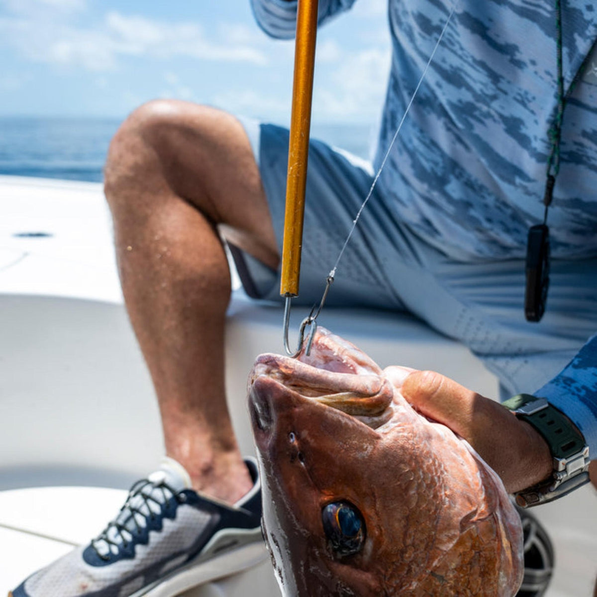 Small Fish Dehooker for Safe Catch and Release - Saltwater Stainless Steel Tool