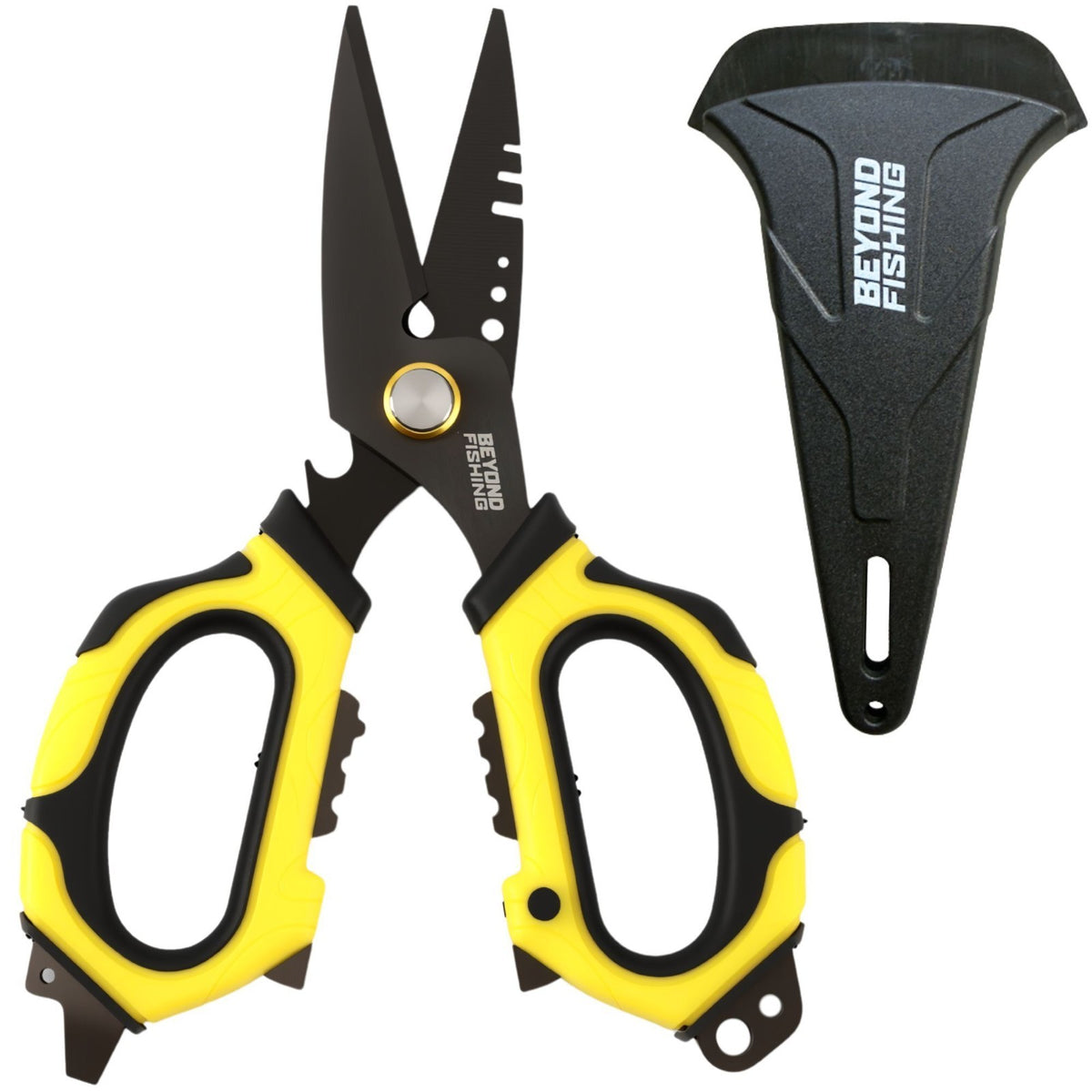 Fishing Shears 6.5 Inch Heavy Duty Line Cutters with Multi-Tool Features