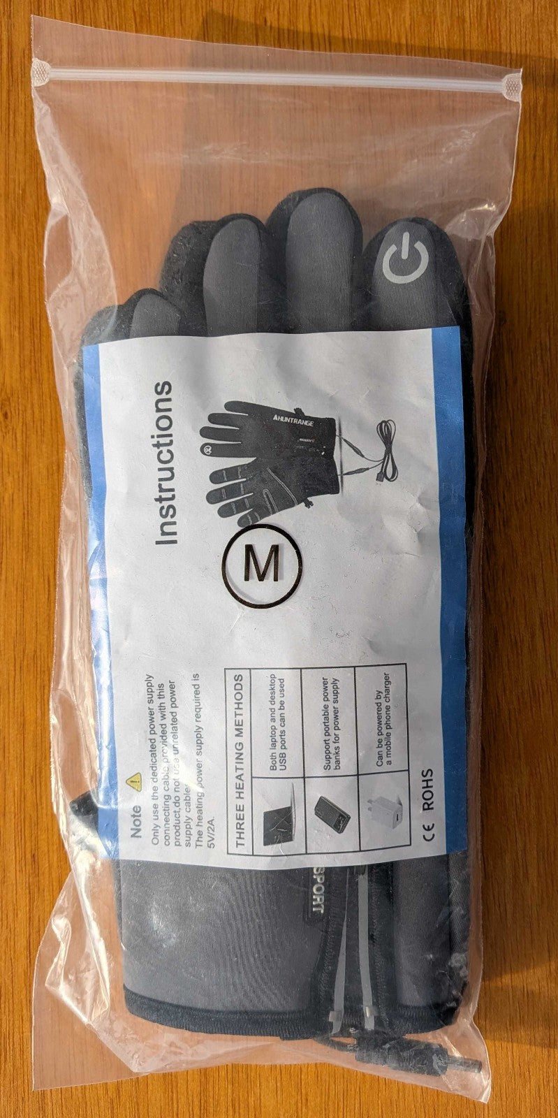 Heated Gloves Set of 3 - Medium and XL Winter Hand Warmers