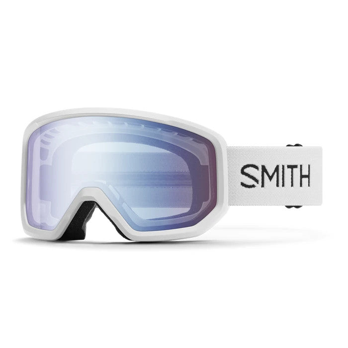 Smith Transfer Snow Goggles 2027 - White with Blue Sensor Mirror