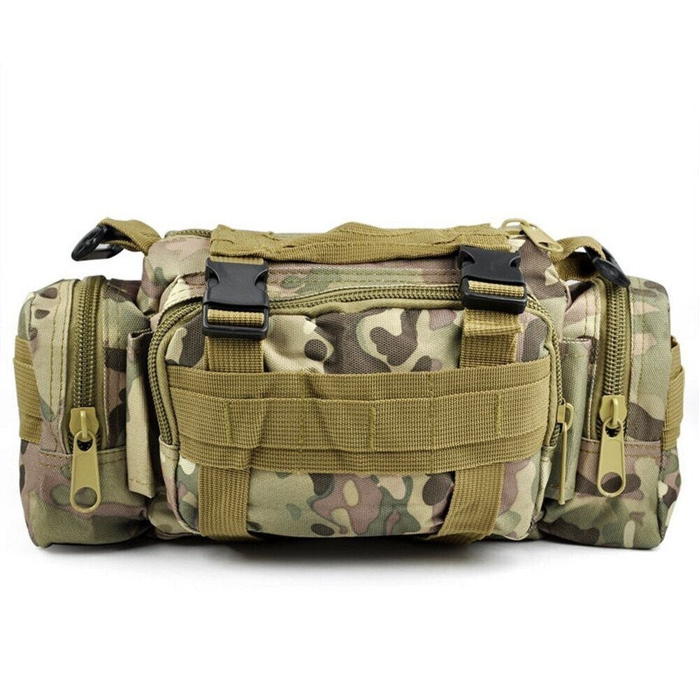 Military MOLLE Waist Pack Waterproof Tactical Gear with Multiple Pouches