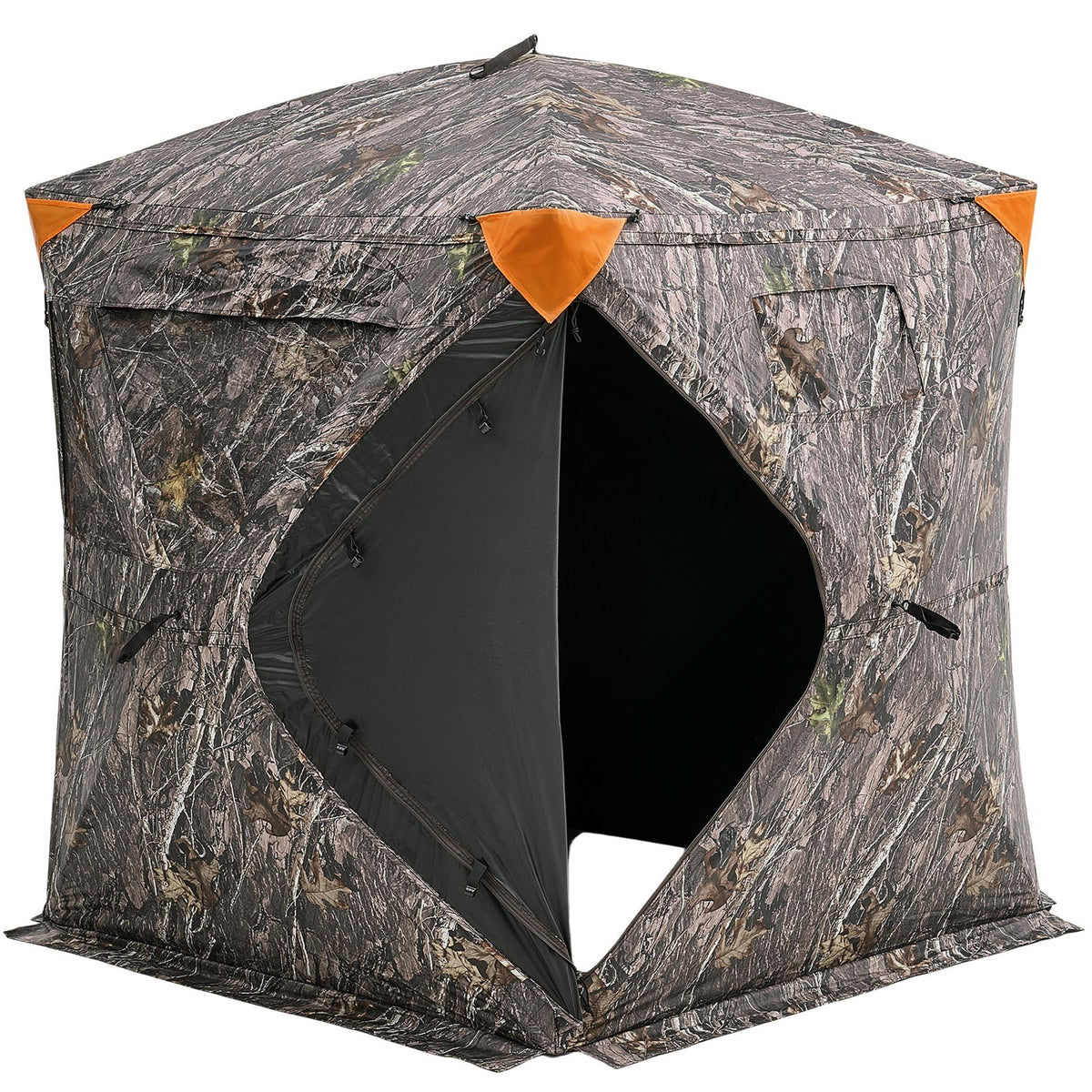 Hunting Blind 270° View Camouflage Ground Shelter with Mesh Windows for 1-3 People