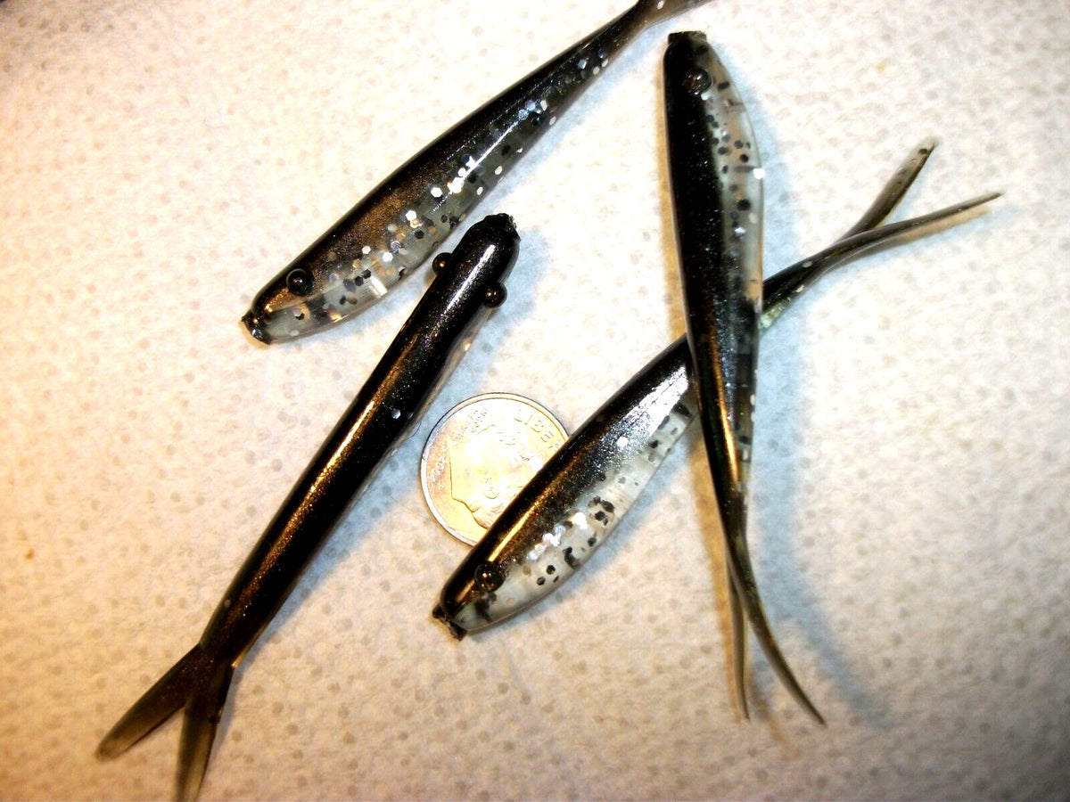Artificial Minnows Soft Plastic Baits for Freshwater Fishing - 3 Inch