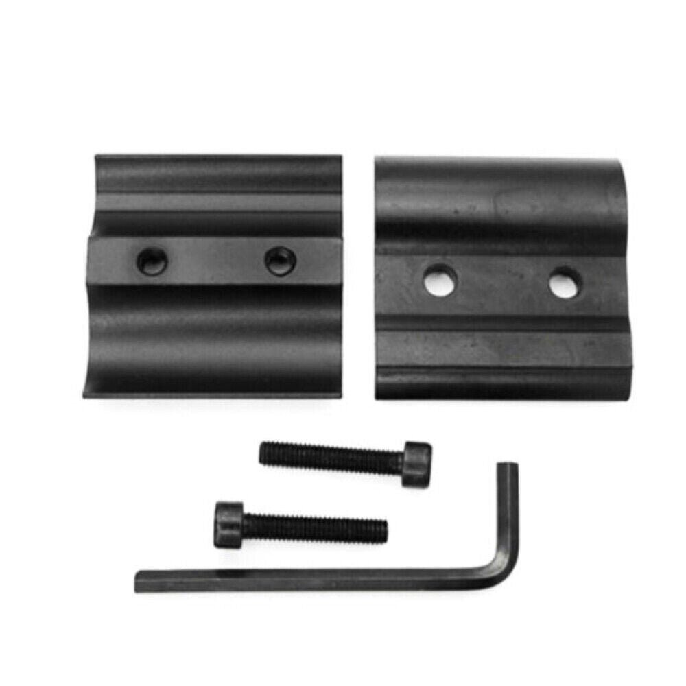 Tactical Gun Barrel Mount for Flashlights and Lasers – Black Aluminum Clamp