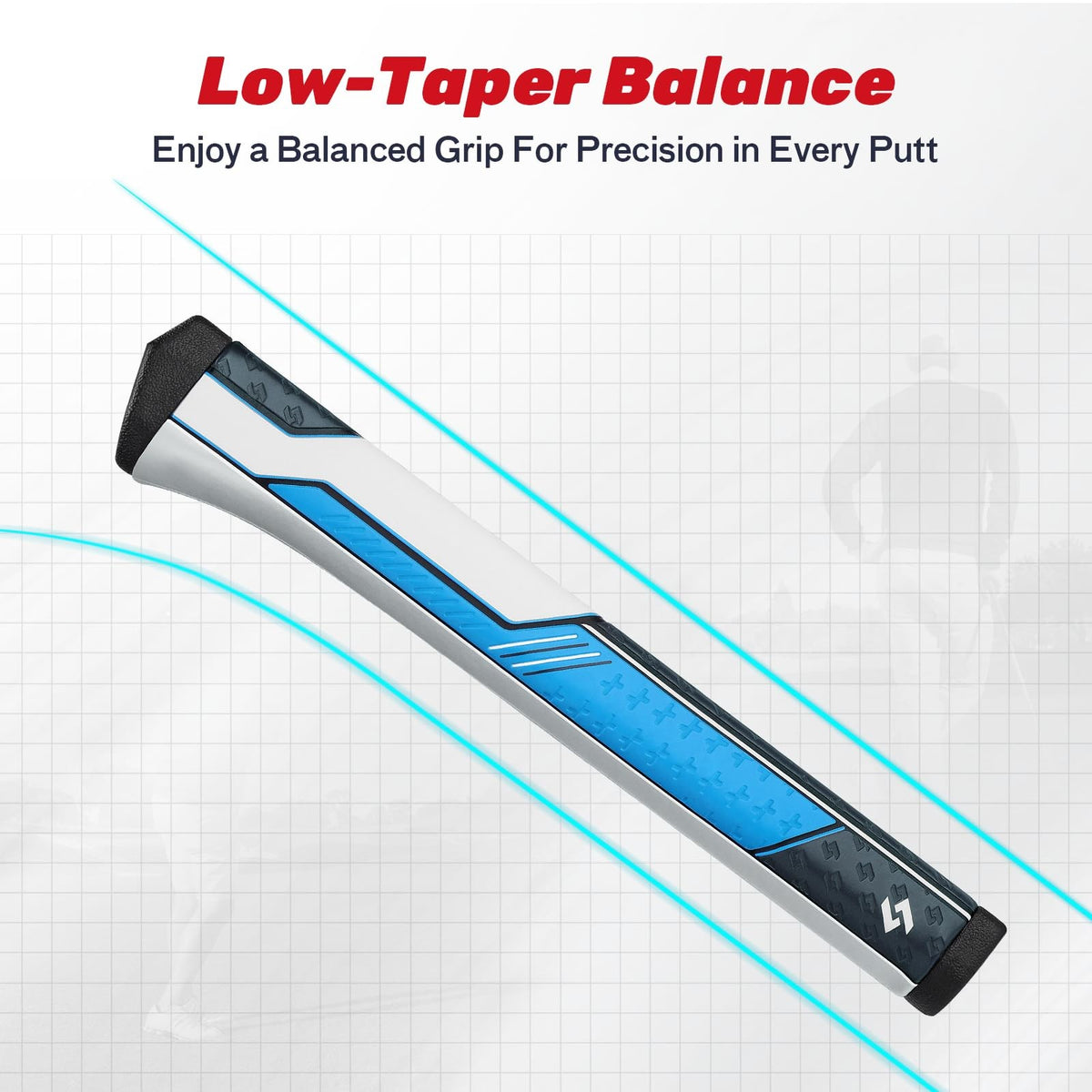 Golf Putter Grip Midsize Blue - Stable Control & Lightweight Design
