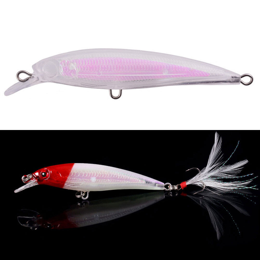 Unpainted Fishing Lure Set - 20pcs Minnow Swimbaits 9cm 6g Bait