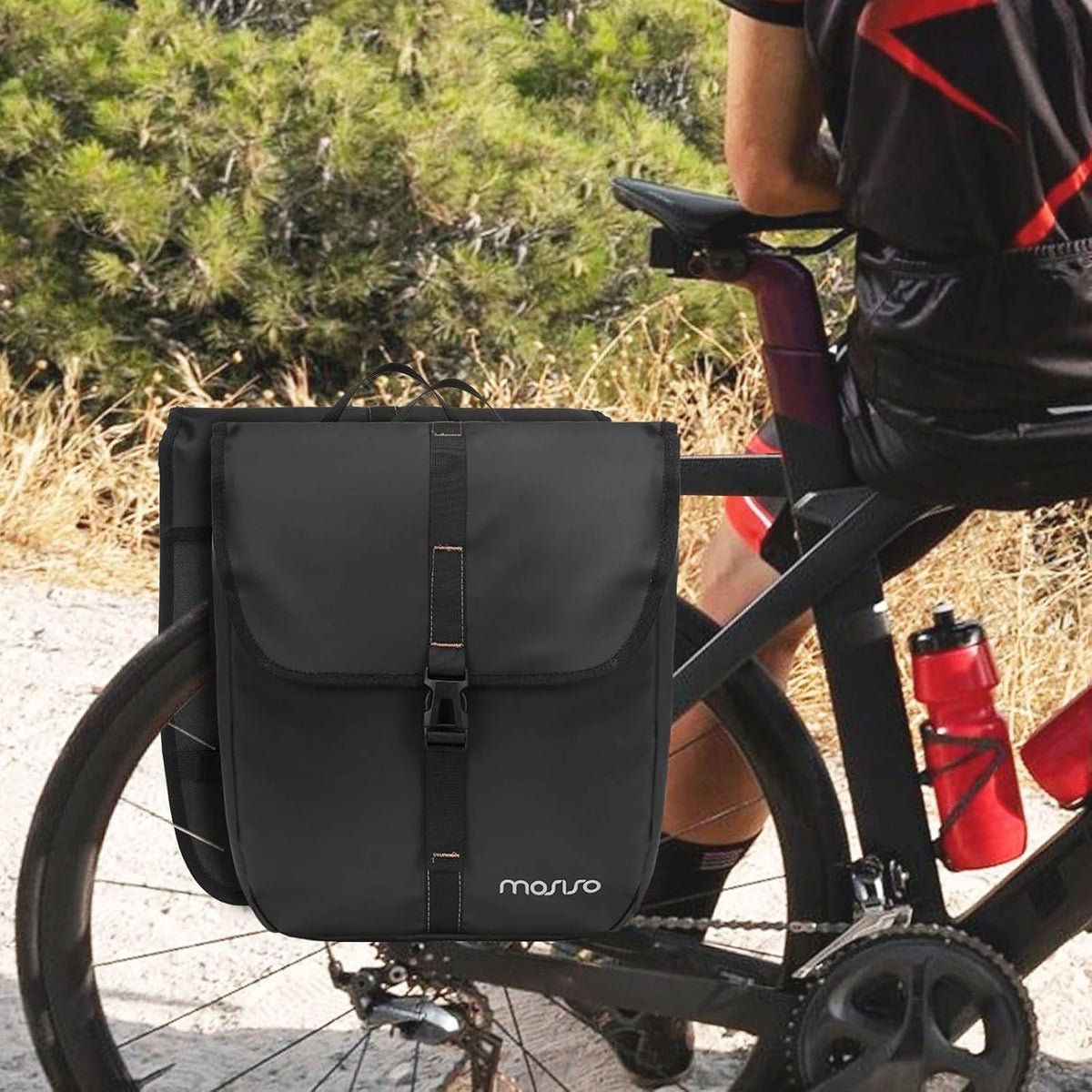 Waterproof 20L Bike Panniers 2-Pack Rear Rack Bags Cycling Storage