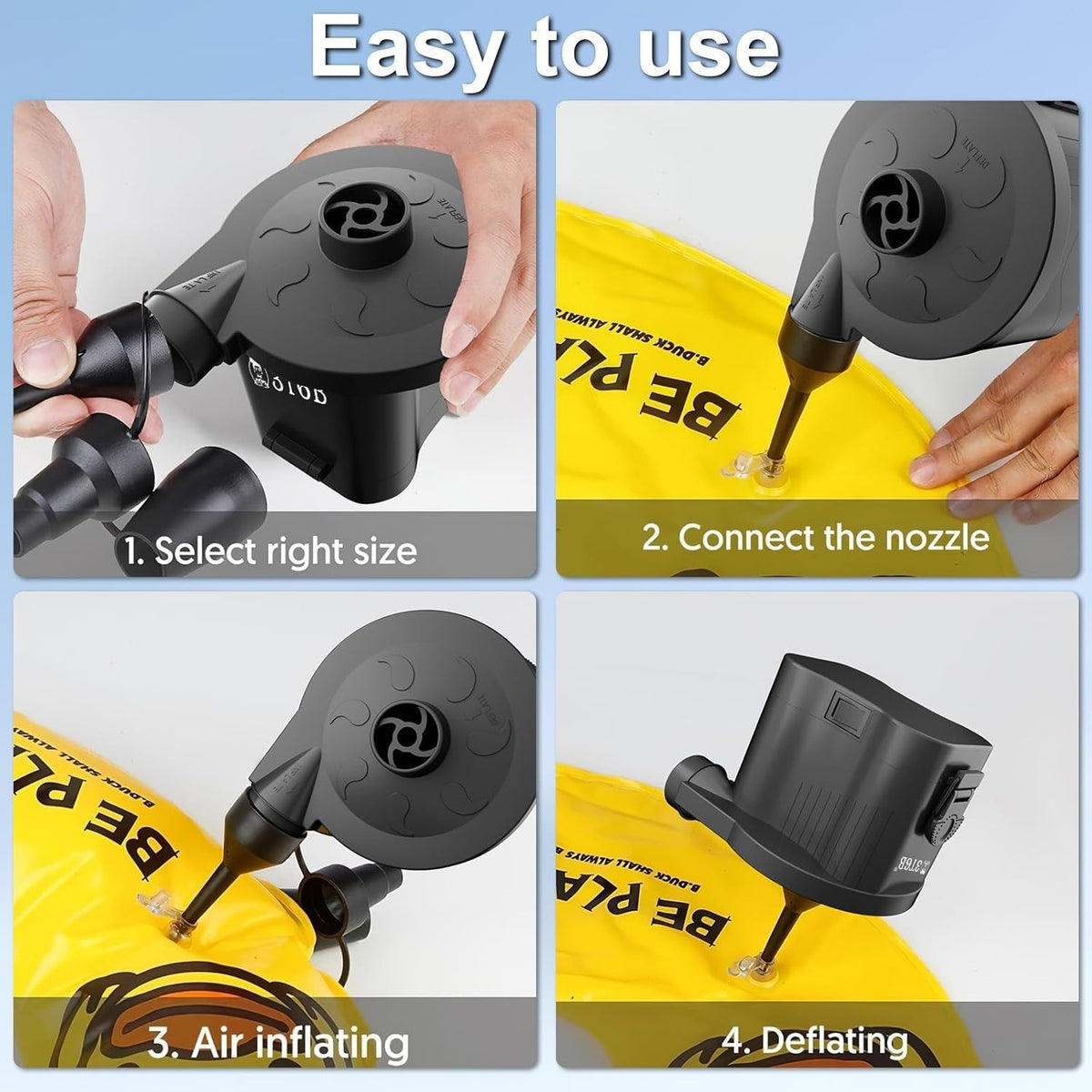 Battery Operated Air Pump for Camping Inflatable Pools and Air Mattresses