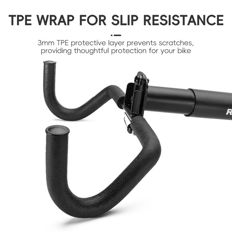 Bike Wall Mount Hanger Retractable Bicycle Storage Rack Carbon Steel
