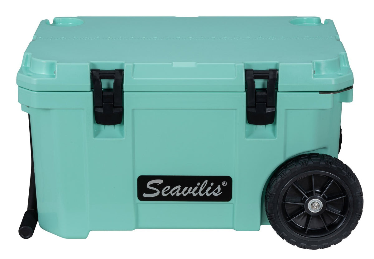 Heavy Duty 45QT Wheeled Portable Ice Cooler with Rotomolded Construction