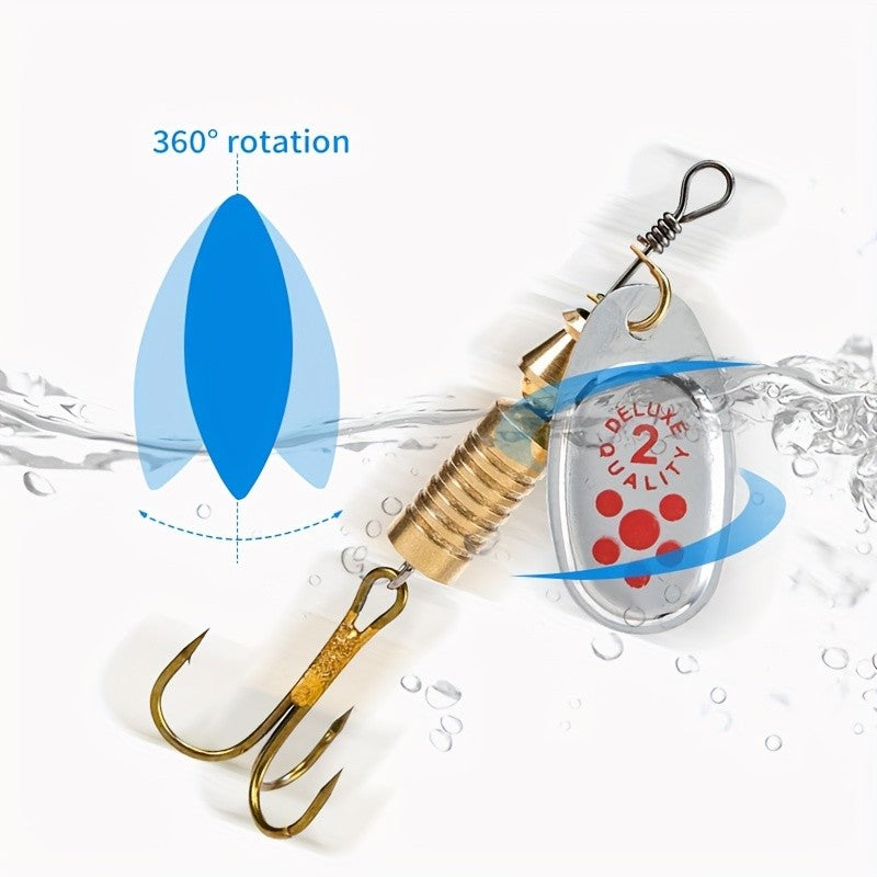 10pcs Fishing Spinner Baits Hard Metal Lures 6.5cm 7g Artificial Tackle