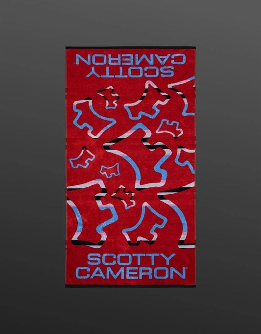 Scotty Cameron Dancing Dogs Beach Towel - 30x60 Inch Cotton Velour