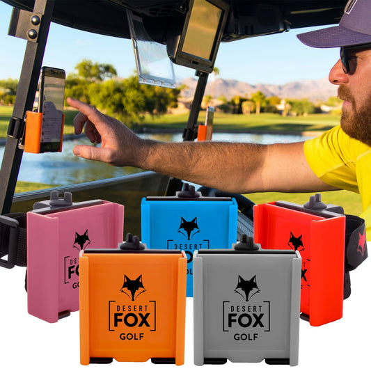 Adjustable Cell Phone Holder for Golf Carts - Phone Caddy with Secure Strap