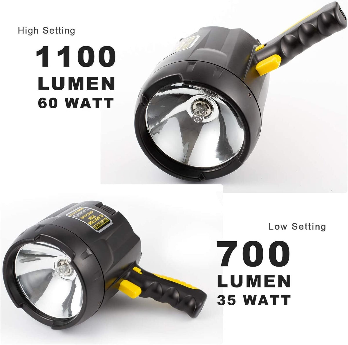 Rechargeable Spotlight 1100 Lumens Offroad Camping Emergency Light