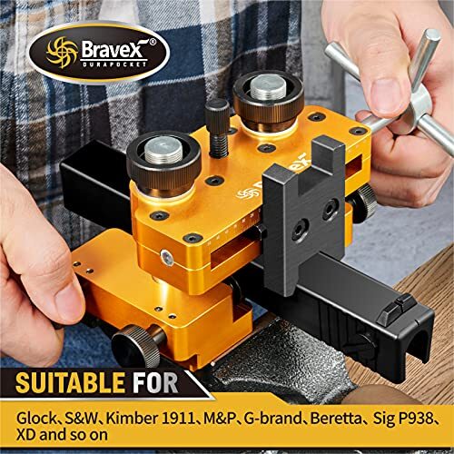 Precision Sight Pusher Tool for Handguns & Pistols - Adjustable Dovetail Clamp