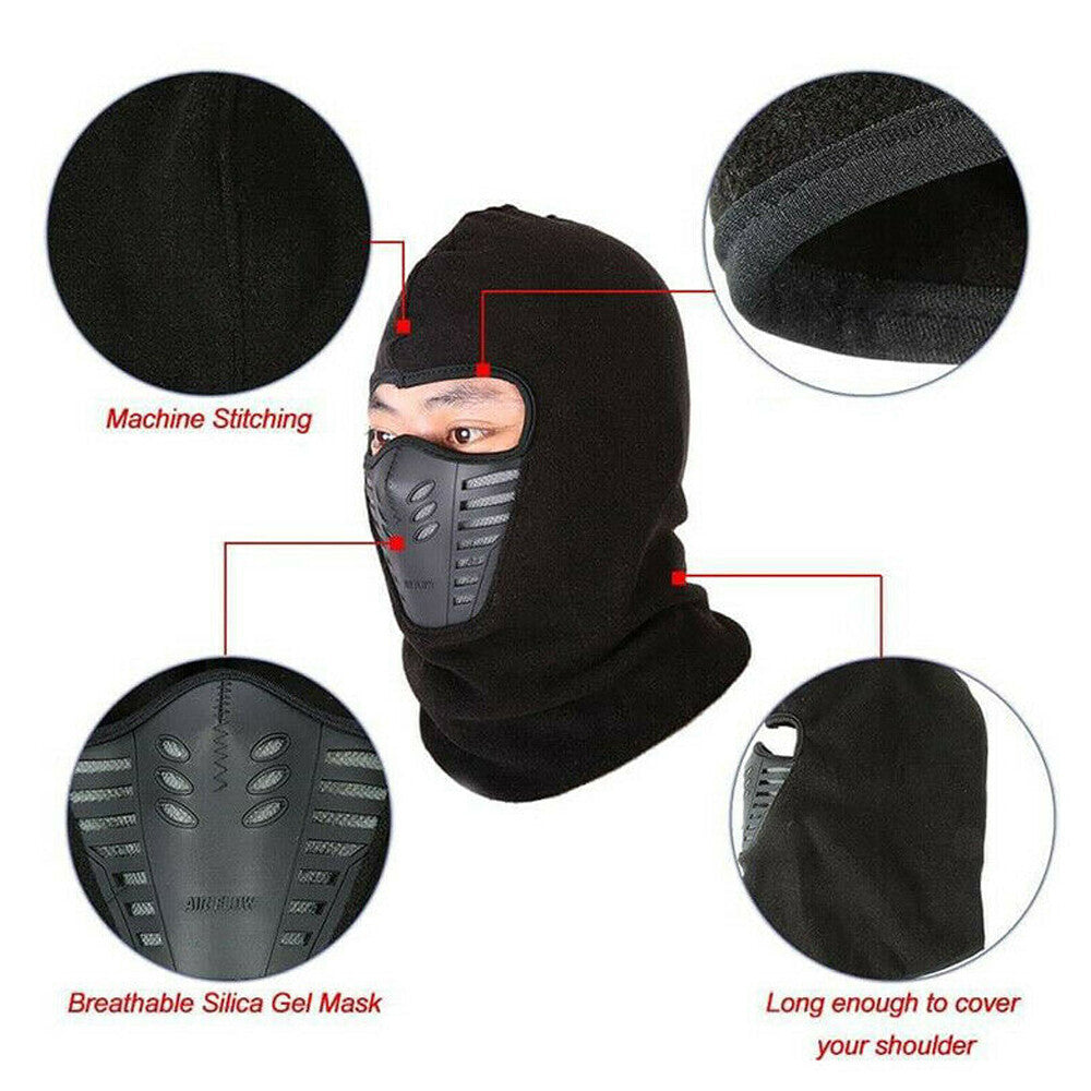 Unisex Winter Balaclava Full Face Mask for Skiing & Motorcycling - Windproof & Anti-Fog