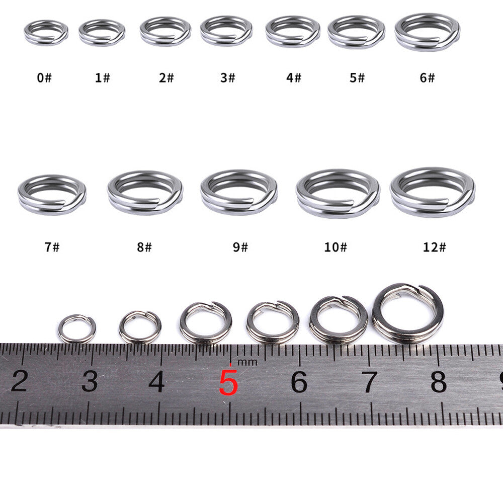 Heavy Duty Stainless Steel Fishing Split Rings 25LB-350LB Saltwater Tackle