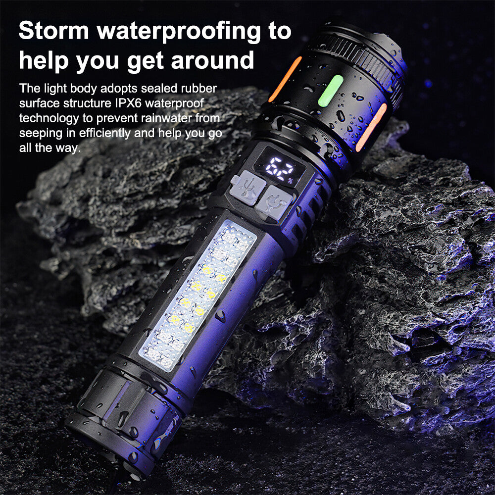 Super Bright Rechargeable LED Tactical Flashlight 990000000 Lumens Waterproof Zoomable Work Light