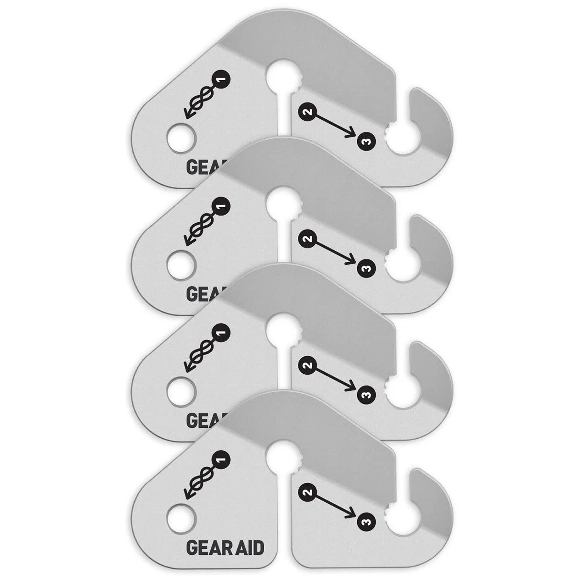 Outdoor Camping Guyline Tensioner 4-Pack - Silver