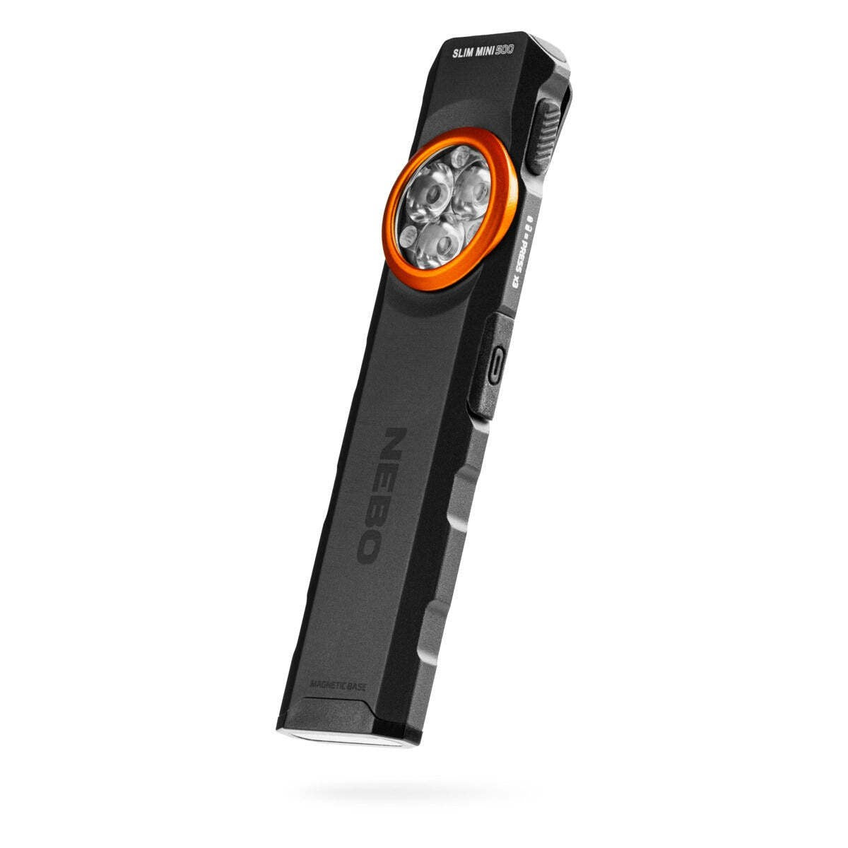 Rechargeable Mini LED Flashlight with Magnetic Base - 500 Lumens, USB-C