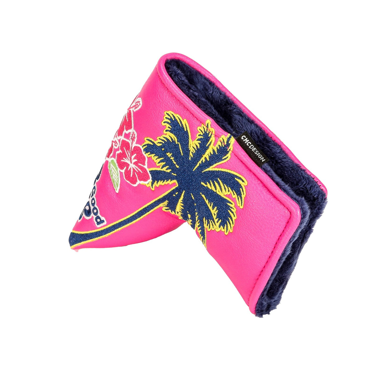 Golf Putter Headcover - Good Vibes Design, Faux Leather, Plush Interior