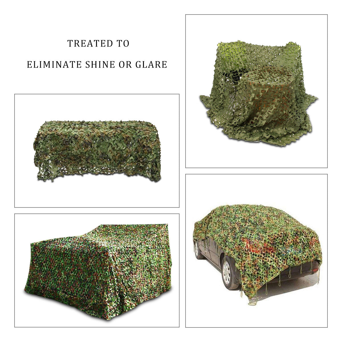 Woodland Camouflage Mesh Netting for Camping Hunting & Outdoor Decor