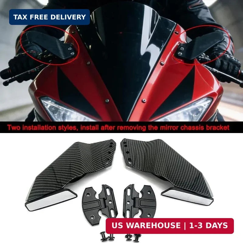 Motorcycle Rearview Mirror for Suzuki GSXR 600 750 1000 250R Black Wing Style