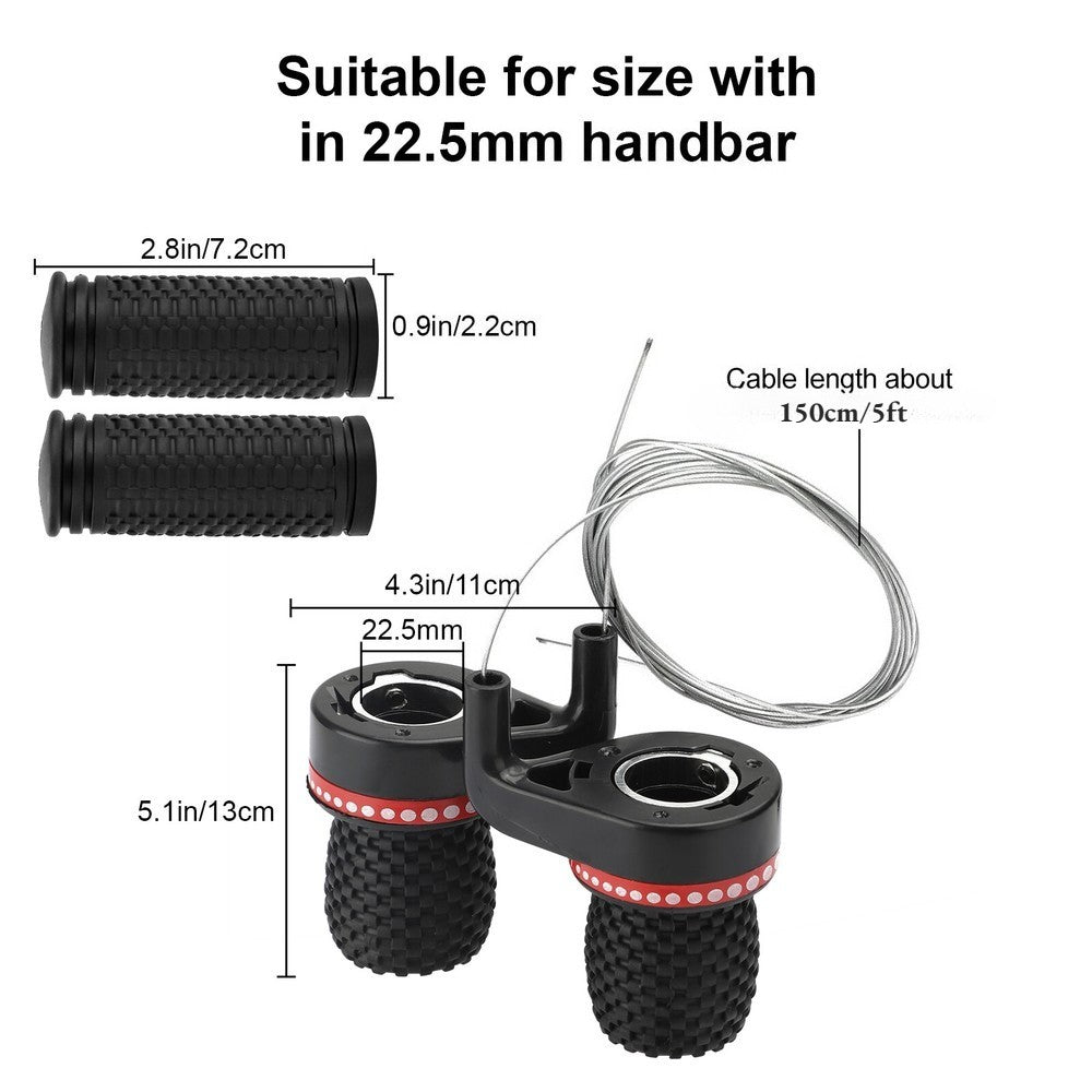 Bike Shift Levers Handlebar Grip Set - Durable Rubber & Easy Installation