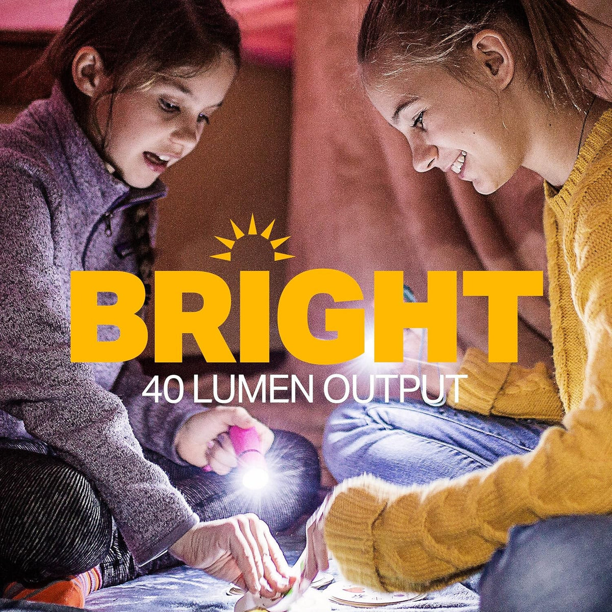 Mini Aluminum Water-Resistant Flashlights Pack of 3 with 40 Lumens