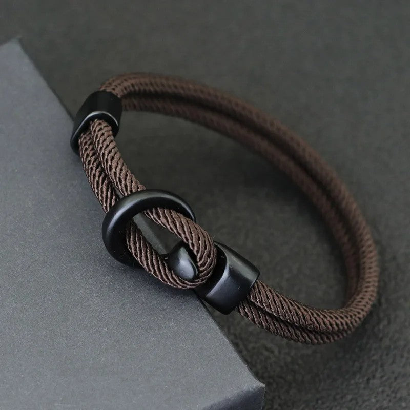 Men's Paracord Rope Bracelet Double Layer Outdoor Camping Survival Gift