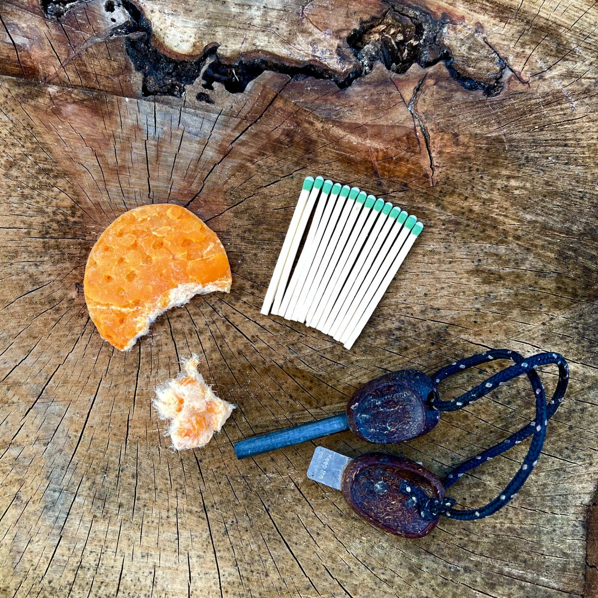 All Weather Fire Starter Wafers with Matches for Camping Survival