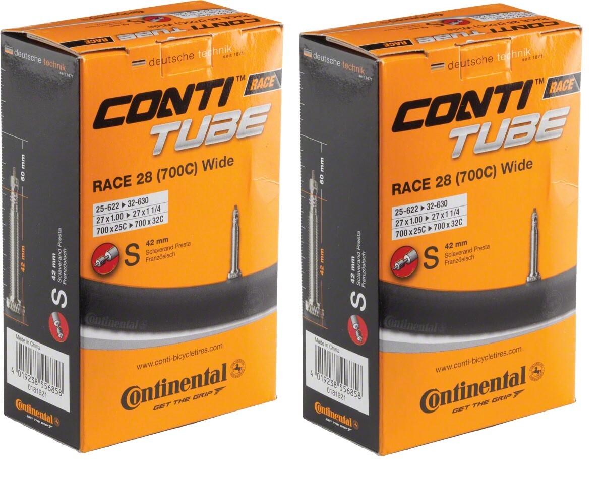 Bicycle Inner Tubes 700x25-32mm with 42mm Presta Valve - 2 Pack