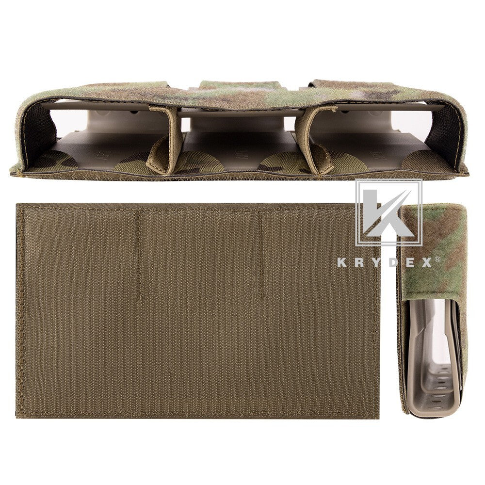 KRYDEX Triple 5.56 Mag Pouch Carrier Kangaroo Style Camouflage