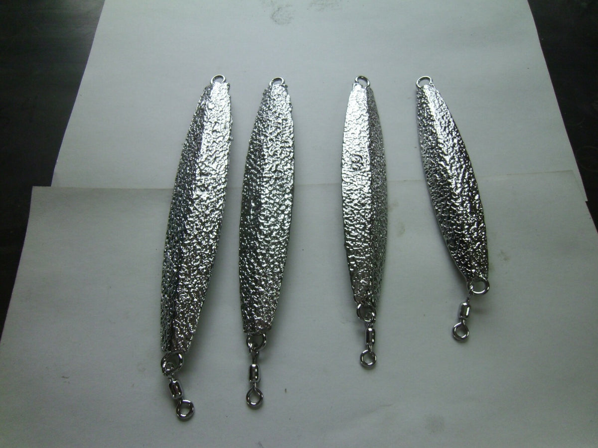 Fishing Jigs Set - Chrome Plated Hammered Diamond for Tuna & Saltwater Fishing